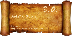 Deák Ottó névjegykártya
